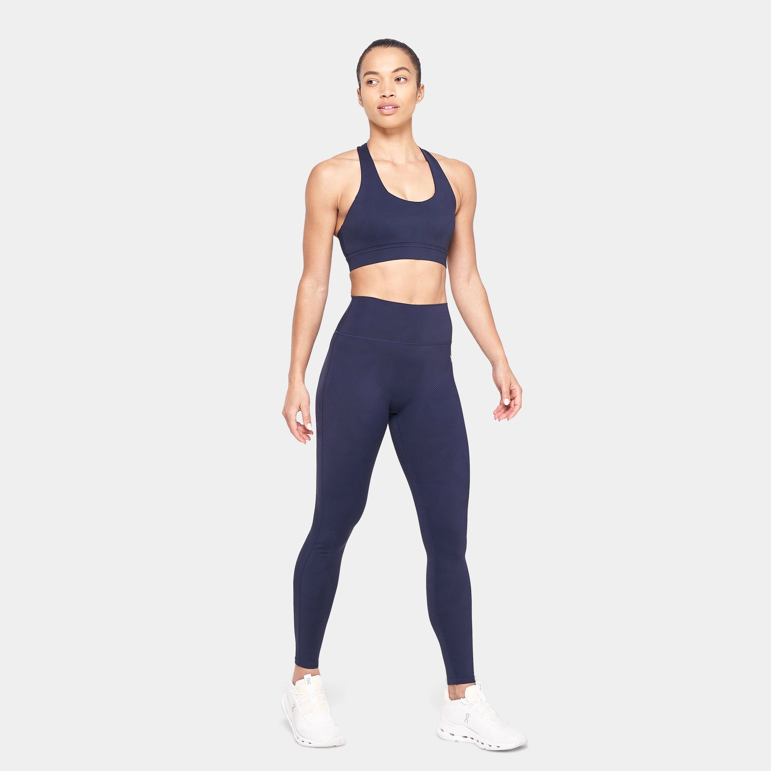 Racer Back Bra - Navy & Sky Captain Print