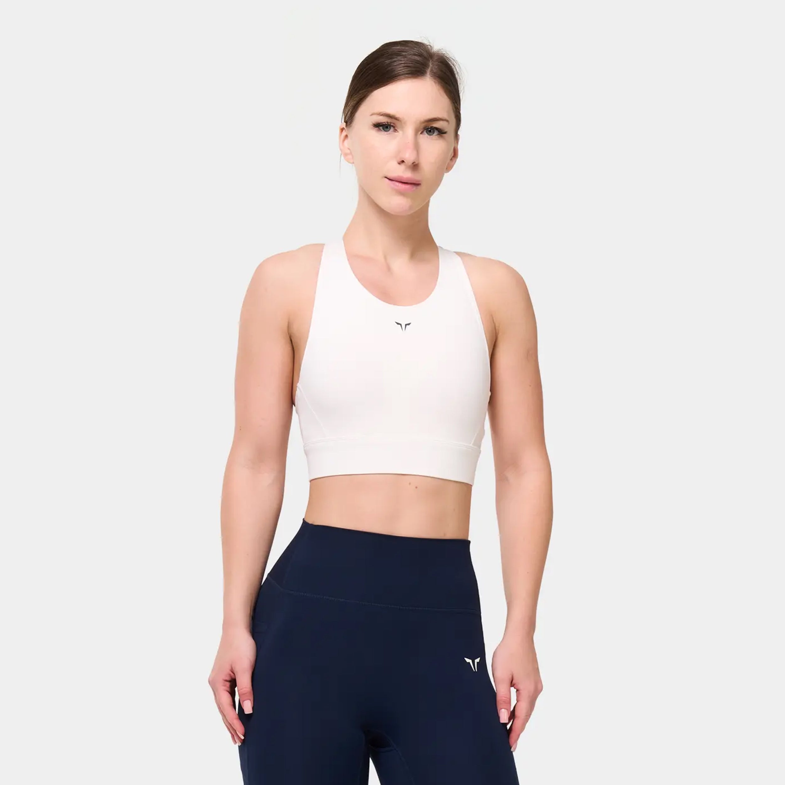 Essential High Impact Sports Bra - Pearl White