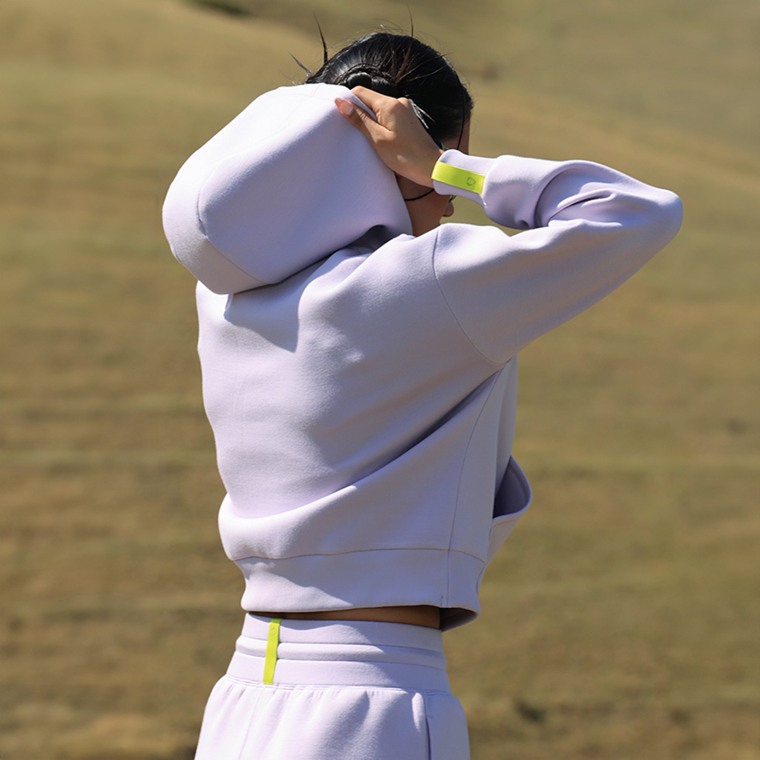 Neotech Spacer Crop Hoodie - Thistle