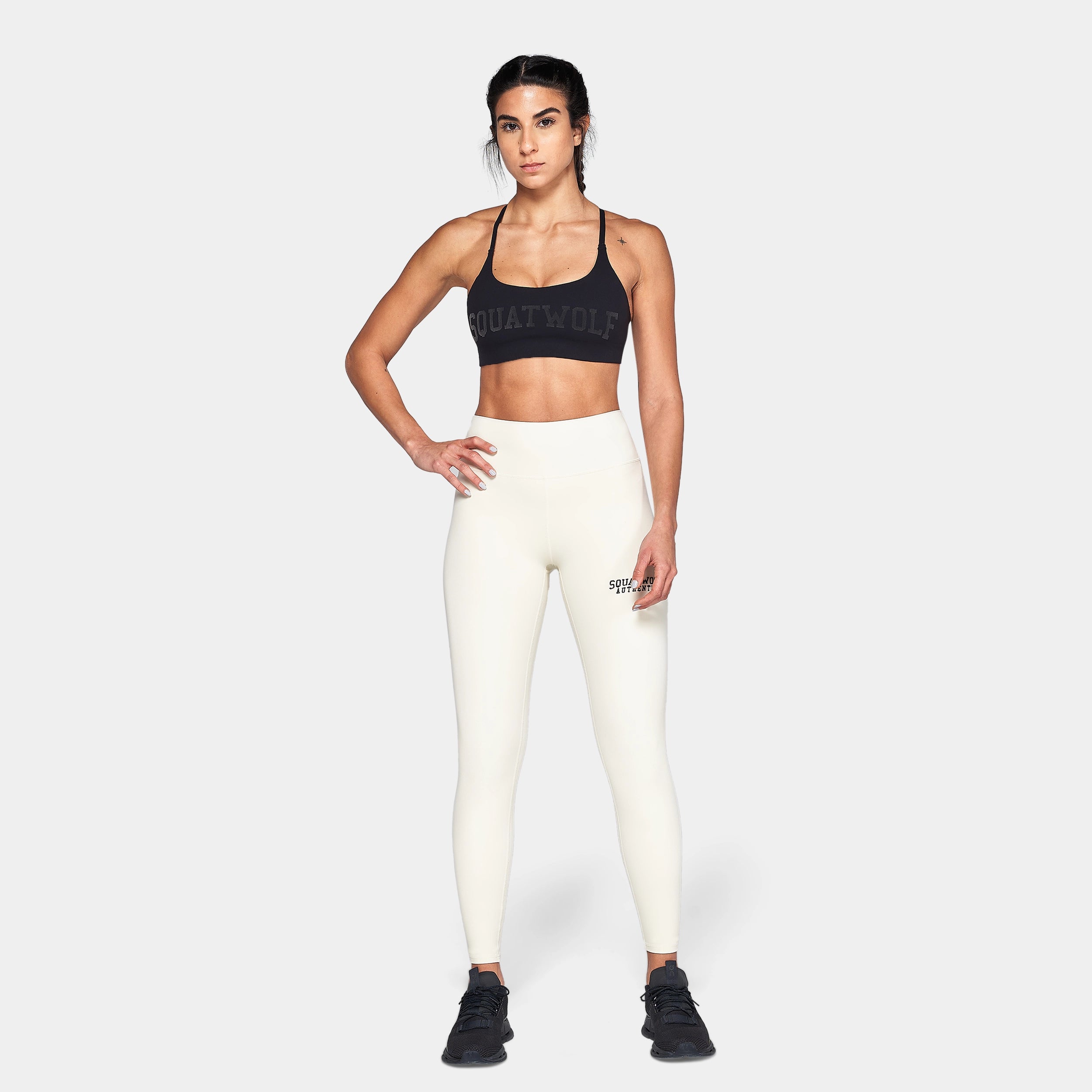 Multi Strap Cross Back Bra - Black