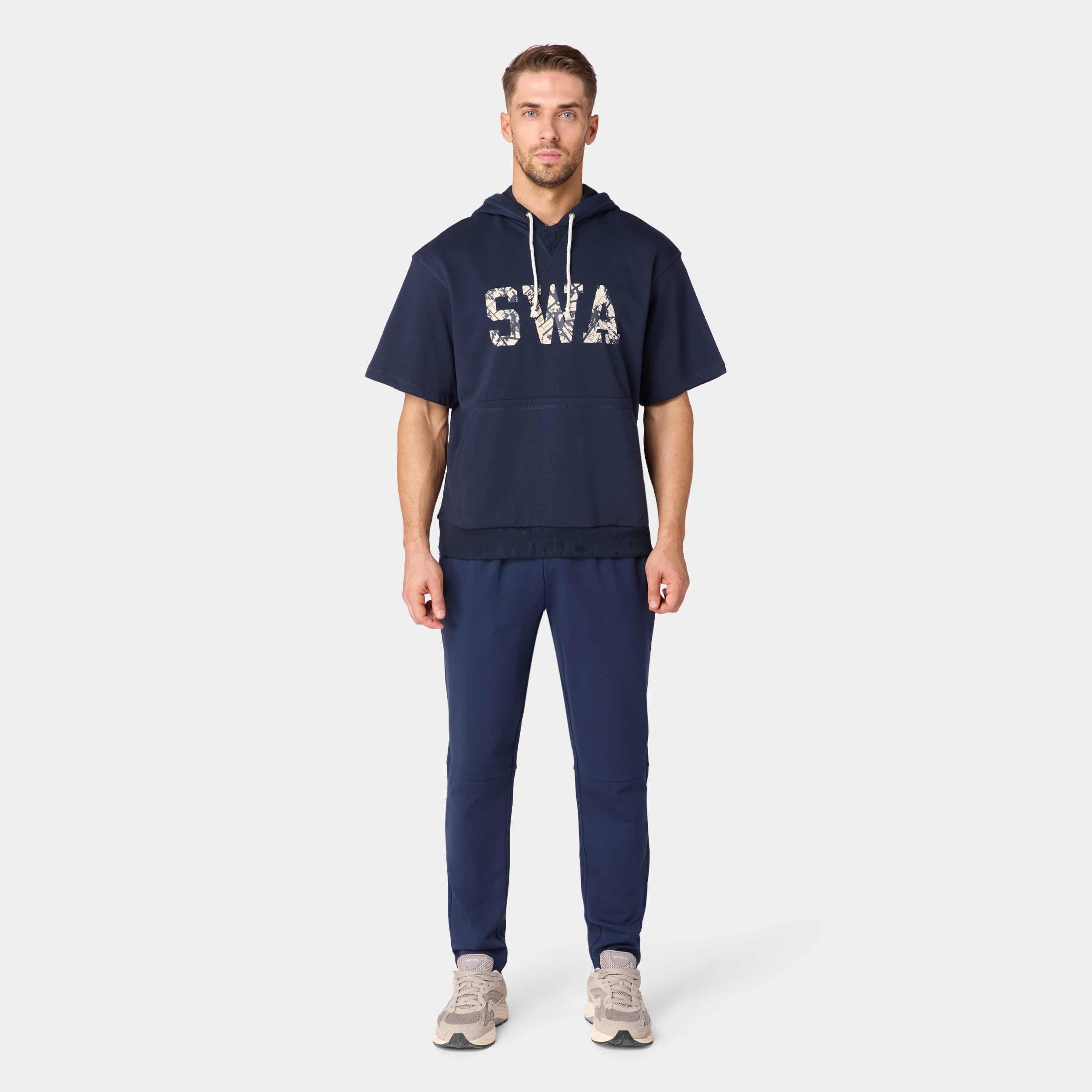 Authentic Sweat Short Sleeved Hoodie - Navy