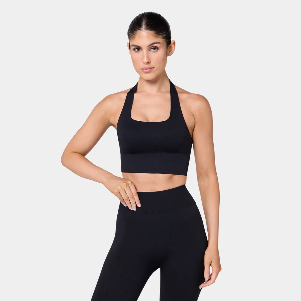 Seamless Contour Halter Brami - Black