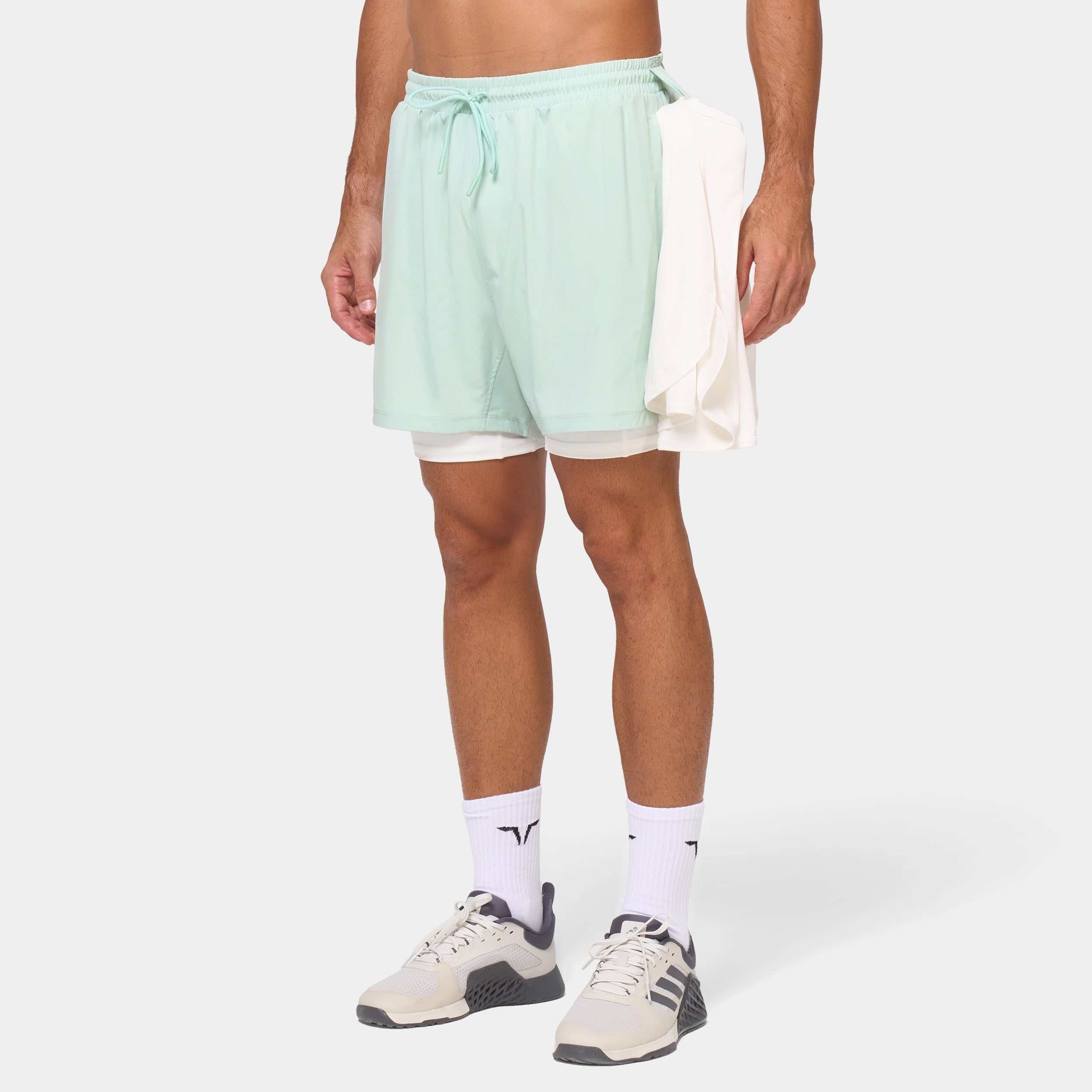 Foundation 2-In-1 5" Shorts - Aqua Foam