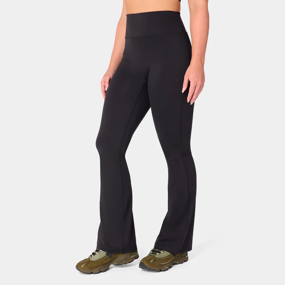 High Rise Flared Pants - Black
