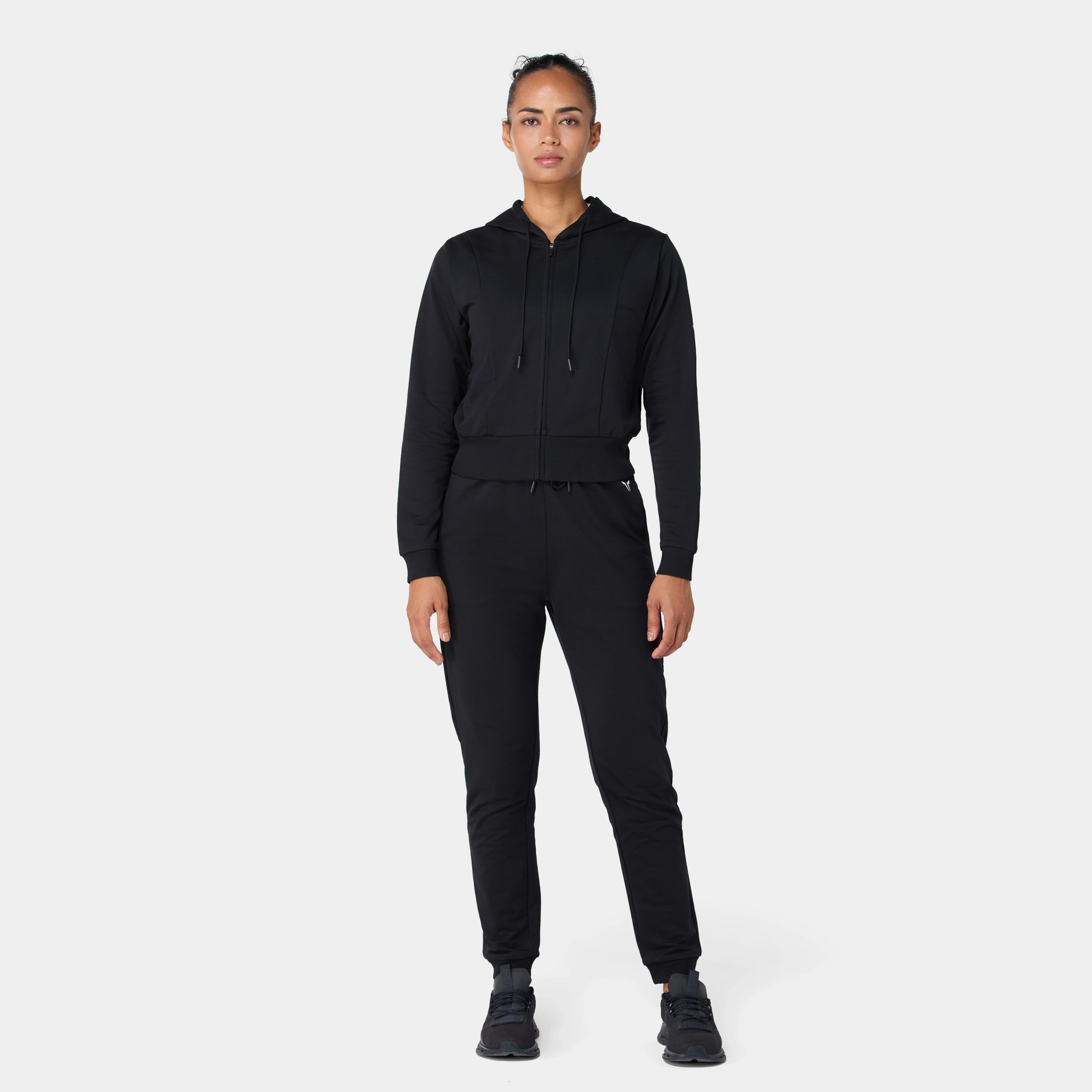 Crop Sweat Hoodie - Black