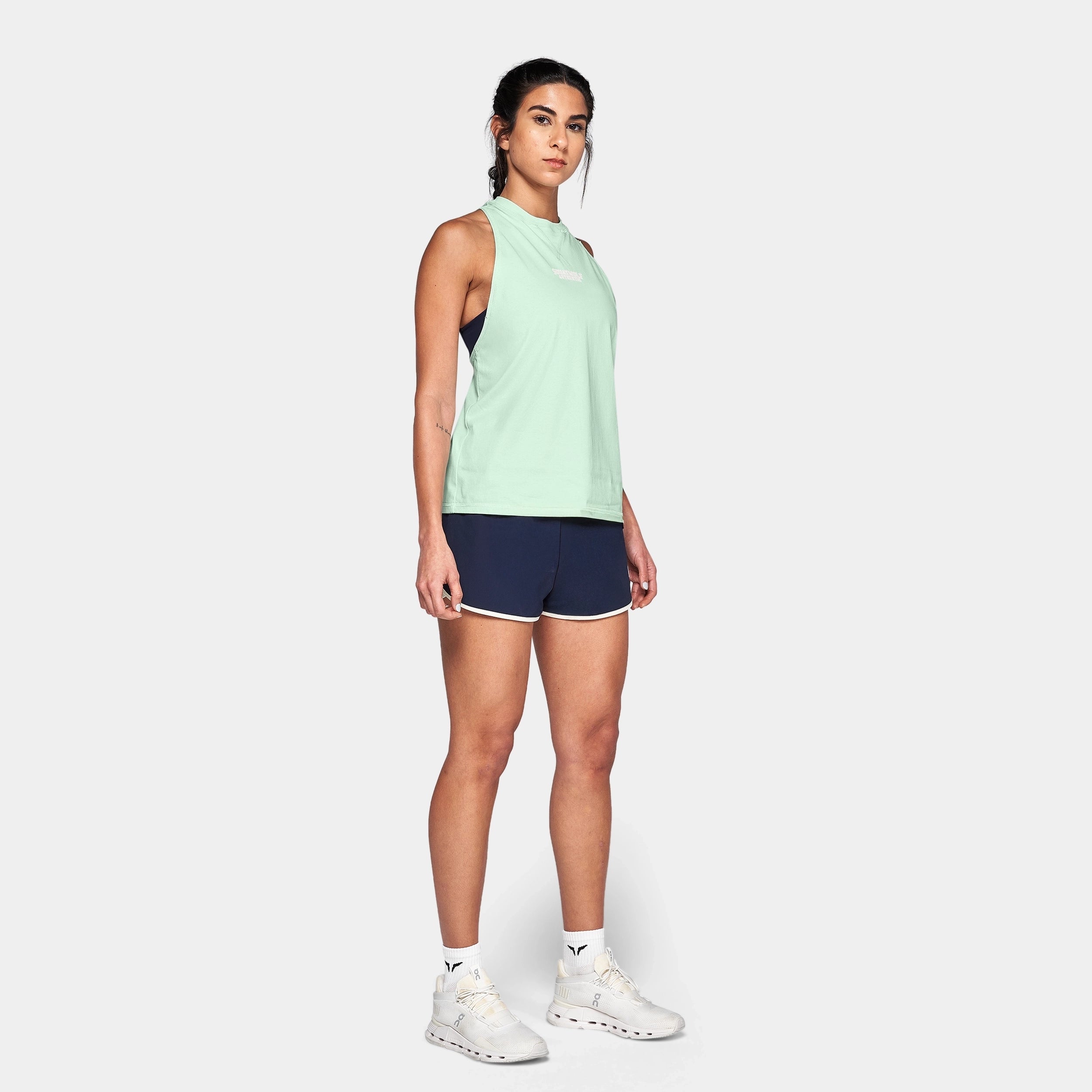 Twist Back Tank - Aqua Foam