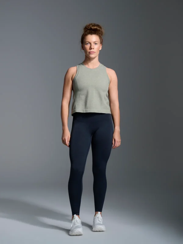 HERE TODAY MELANGE Cropped Tank