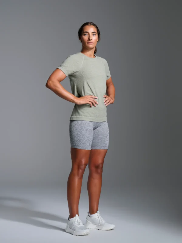 HERE TODAY MELANGE Short Sleeve Tee
